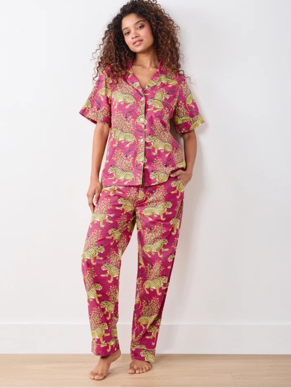 Printfresh Nwt Bagheera Short Sleeve Top & Long Pants Pajama Set Size Large